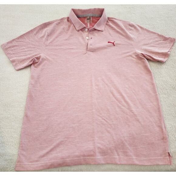 Puma Other - NWOT Mens Large Puma Golf Mens Tailored Oxford Polo Heather Red Pink